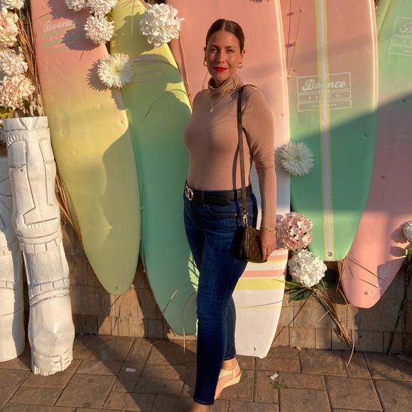 Tops - Express BUILT-IN MASK MOCK NECK TEE